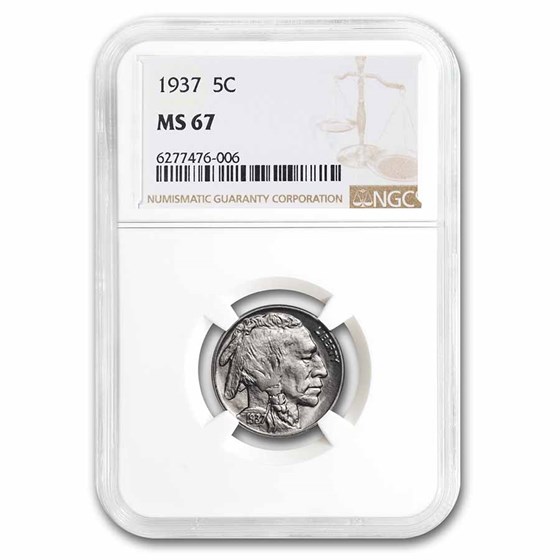 1937 Buffalo Nickel MS-67 NGC 1937 Buffalo Nickel MS-67 NGC